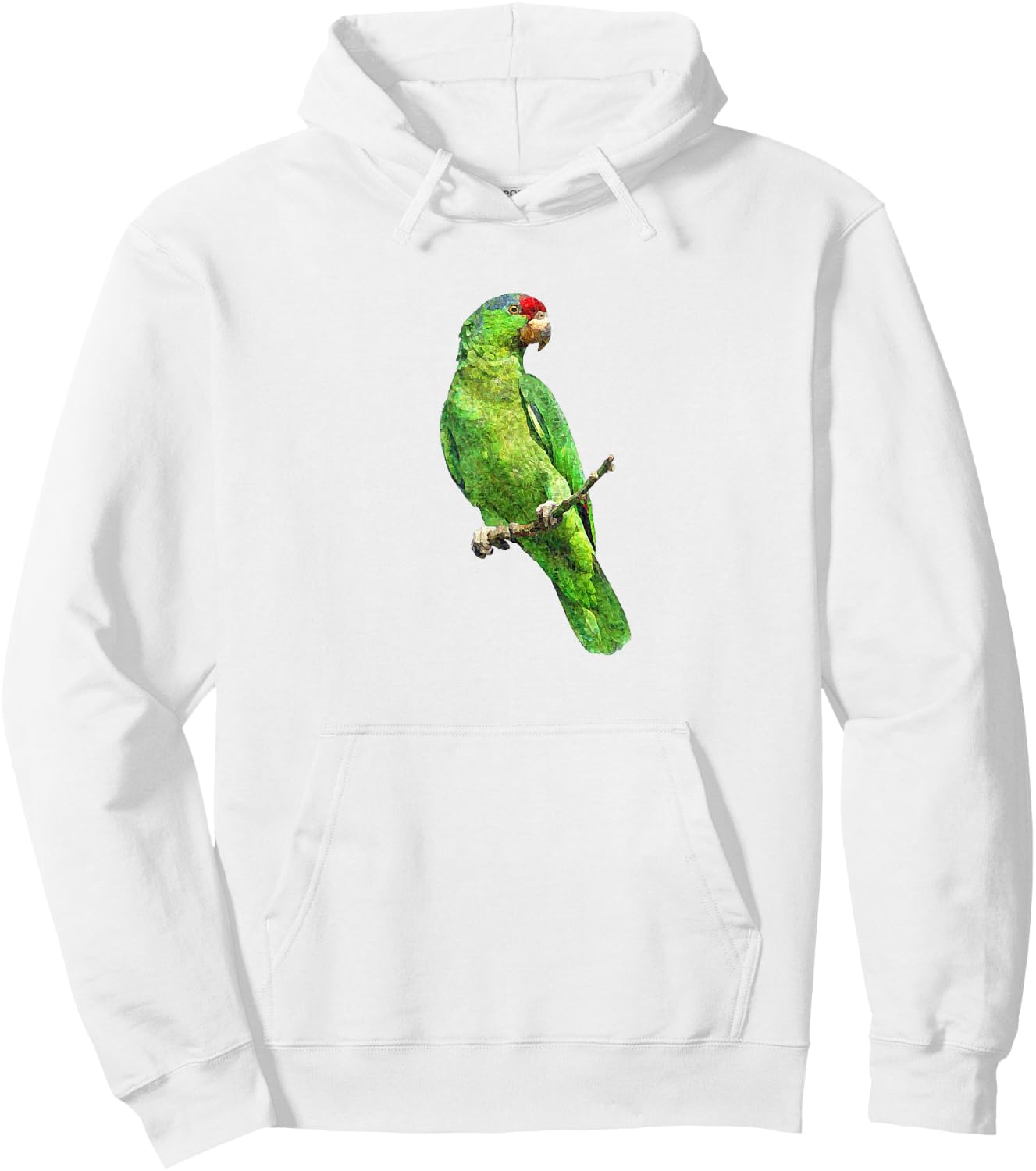Green Amazon Parrot Bird T Shirt Hoodie - Hoodie | White