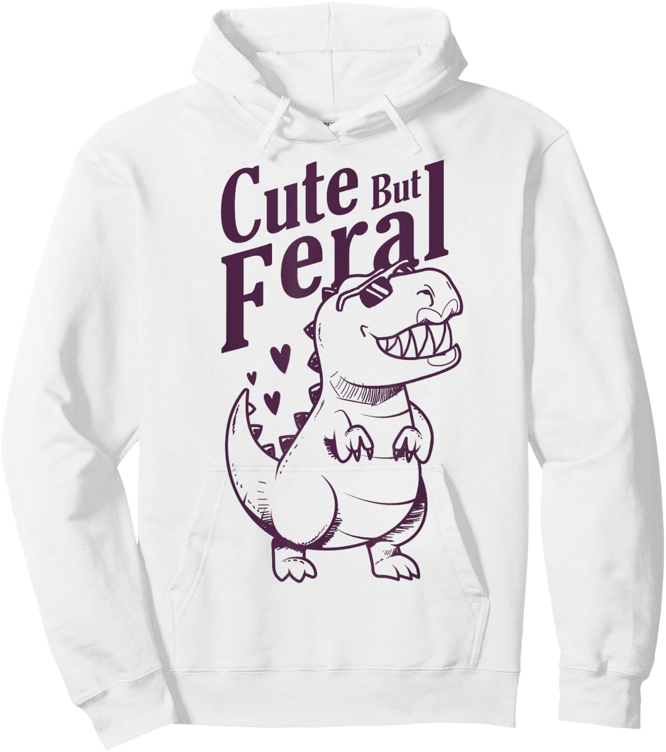 Cute But Feral Girls Kids Toddler Hoodie - Hoodie | White