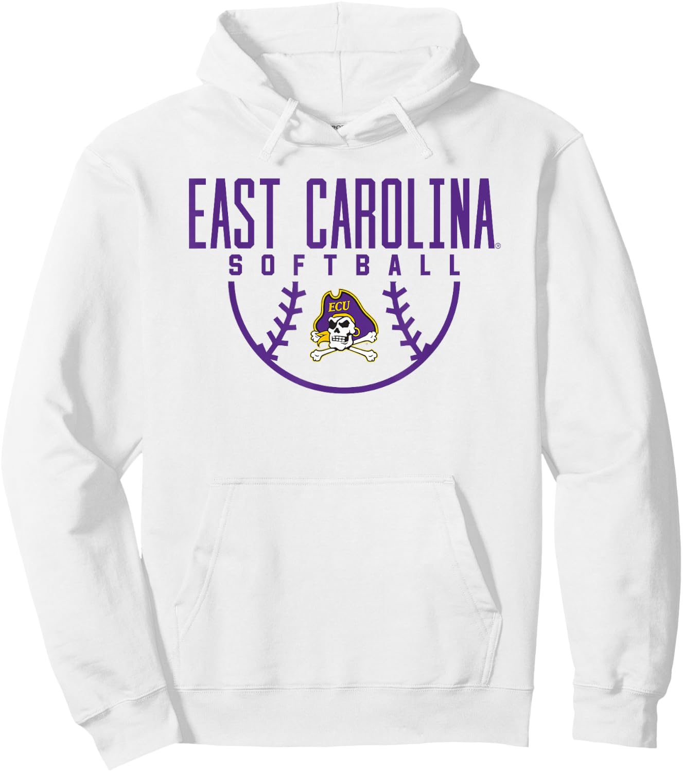 East Carolina University ECU Pirates Softball Hoodie - Hoodie | White