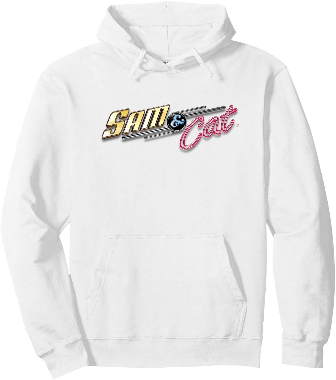 Sam and Cat Classic TV Show Chest Logo Hoodie - Hoodie | White
