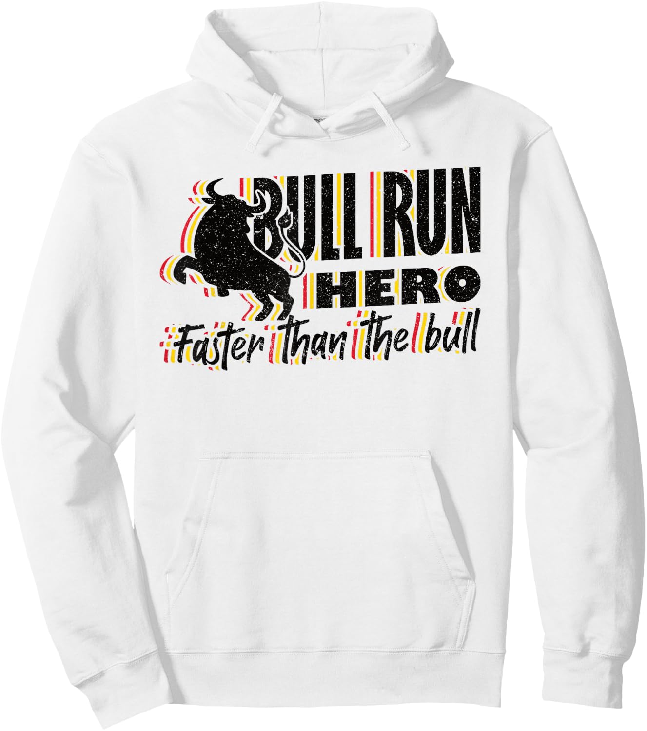 Pampelona Bull Run Bull Run Hero Faster than the Bull Hoodie - Hoodie | White