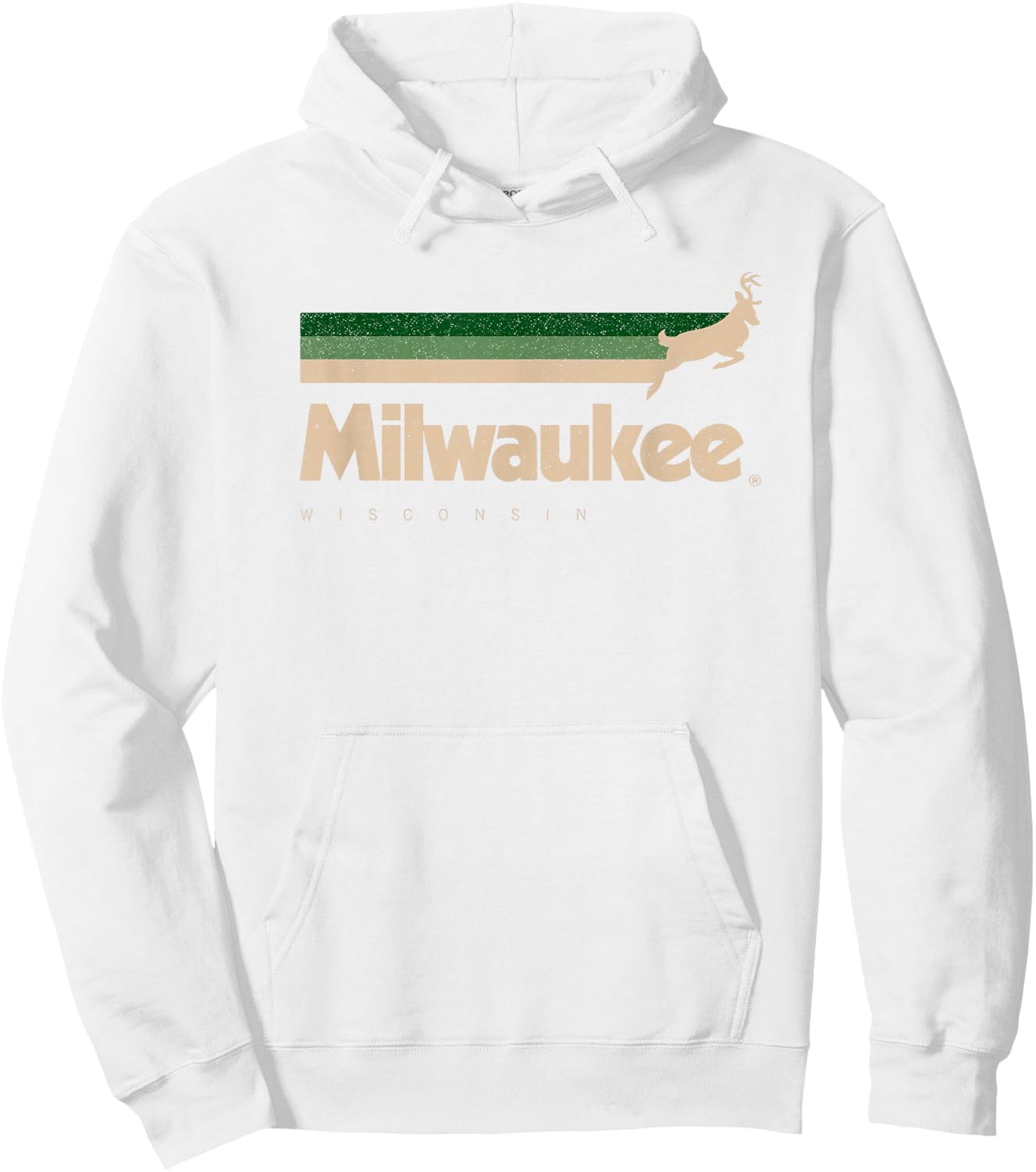 Green Milwaukee Basketball B-Ball City Wisconsin Milwaukee Hoodie - Hoodie | White