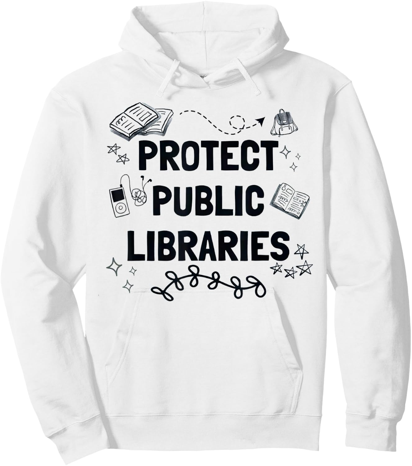 Protect Public Libraries Hoodie - Hoodie | White