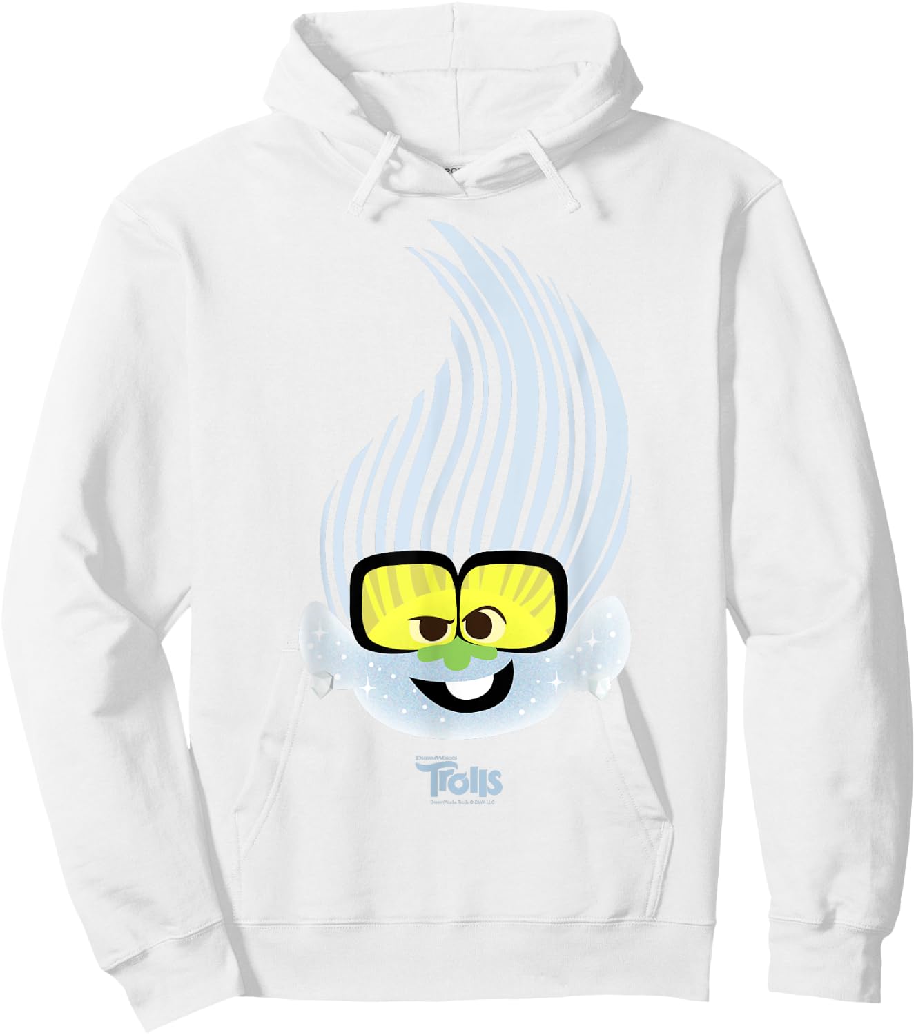 DreamWorks Trolls Tiny Diamond Big Face Hoodie - Hoodie | White