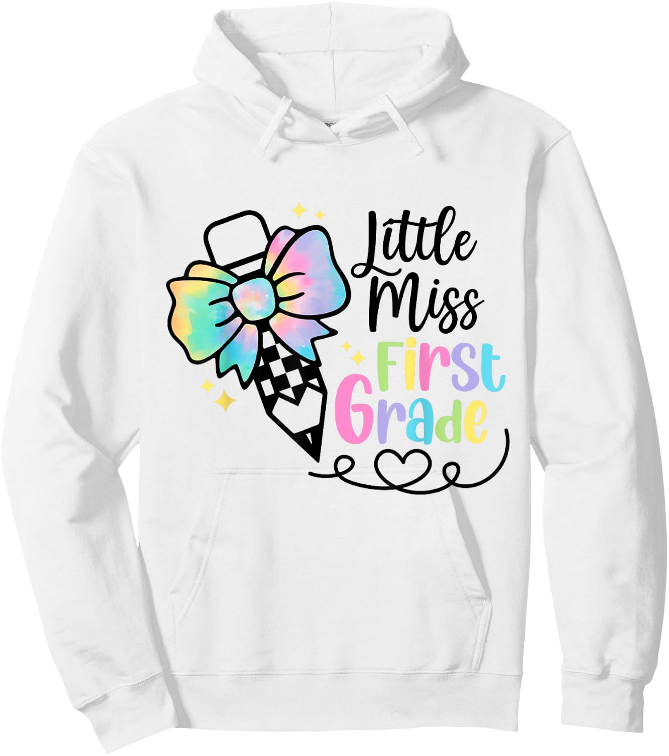 Cute First Grade Girls Back to School First Day of 1st Grade Hoodie - Hoodie | White