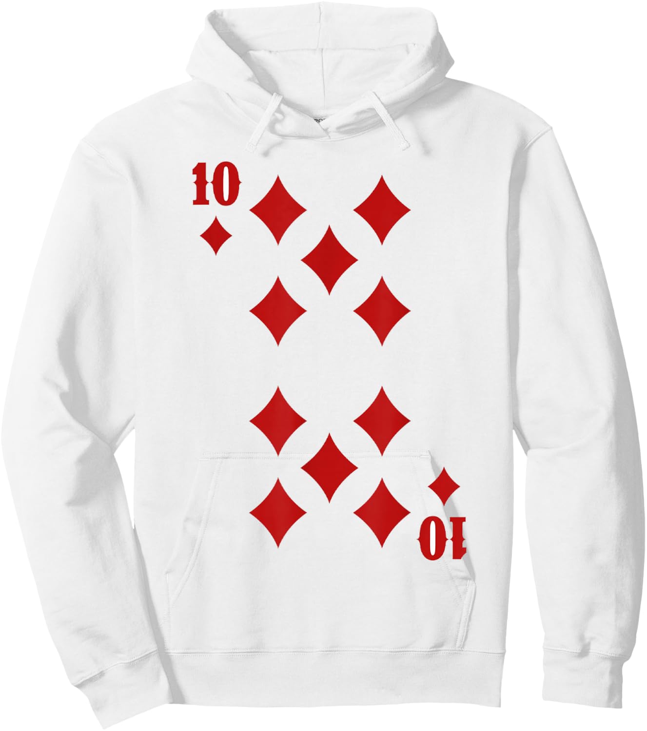 10 of Diamonds Playing Cards Halloween Group Matching Hoodie - Hoodie | White