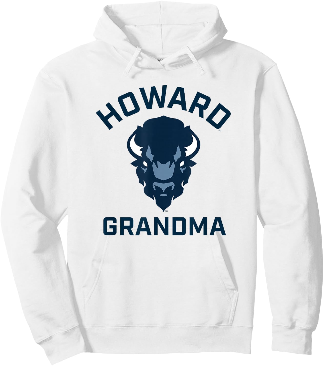 Howard University Bison Arched Grandma Hoodie - Hoodie | White