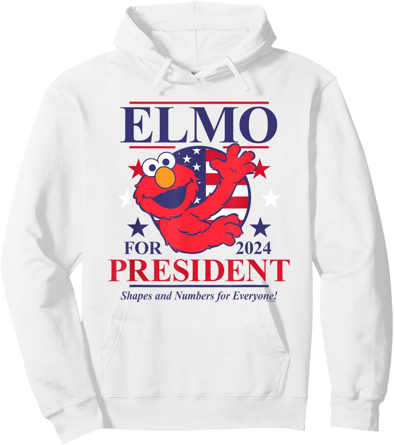 Sesame Street Elmo for President 2024 Hoodie - Hoodie | White