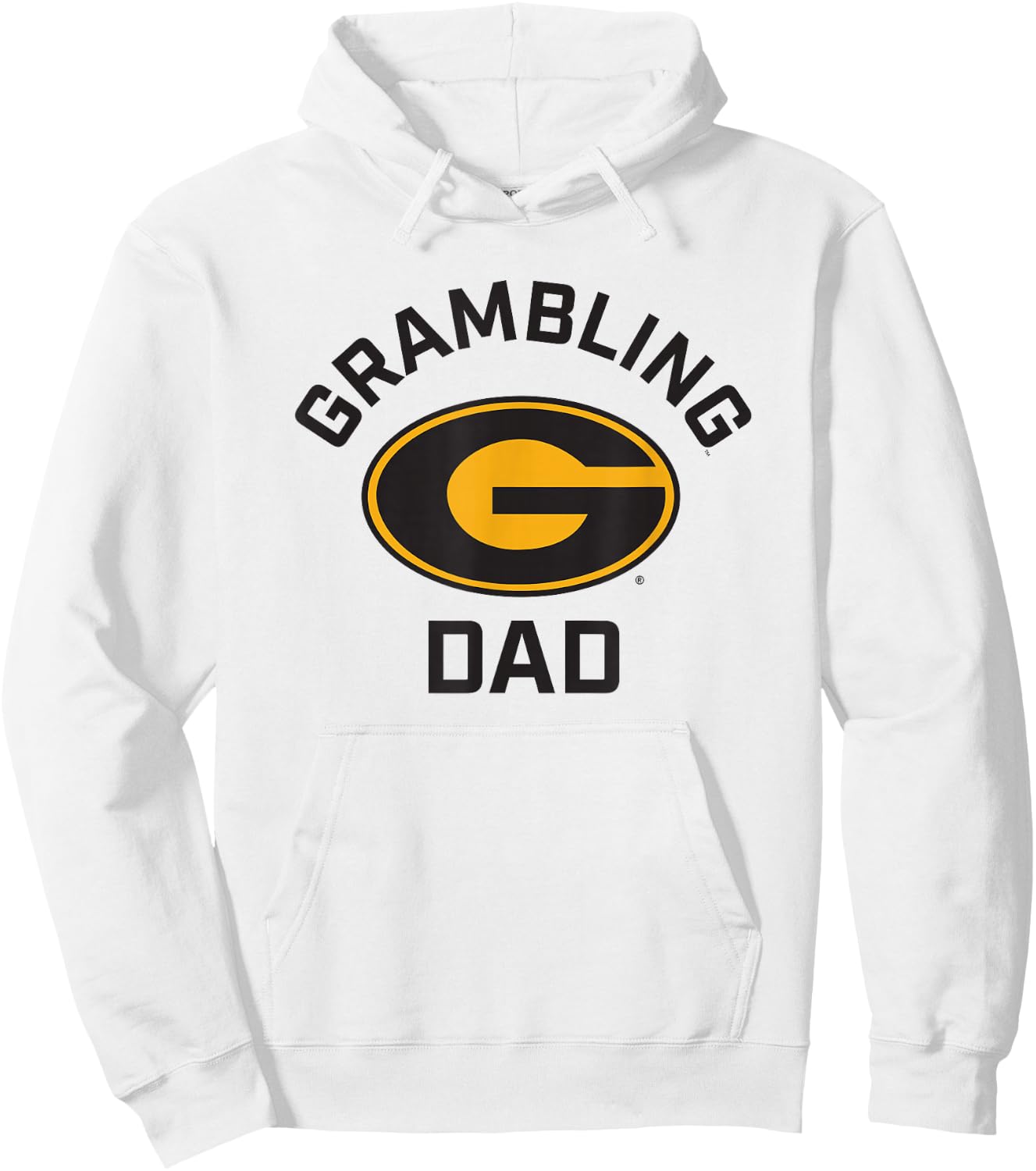 Grambling State University GSU Tigers Arched Dad Hoodie - Hoodie | White