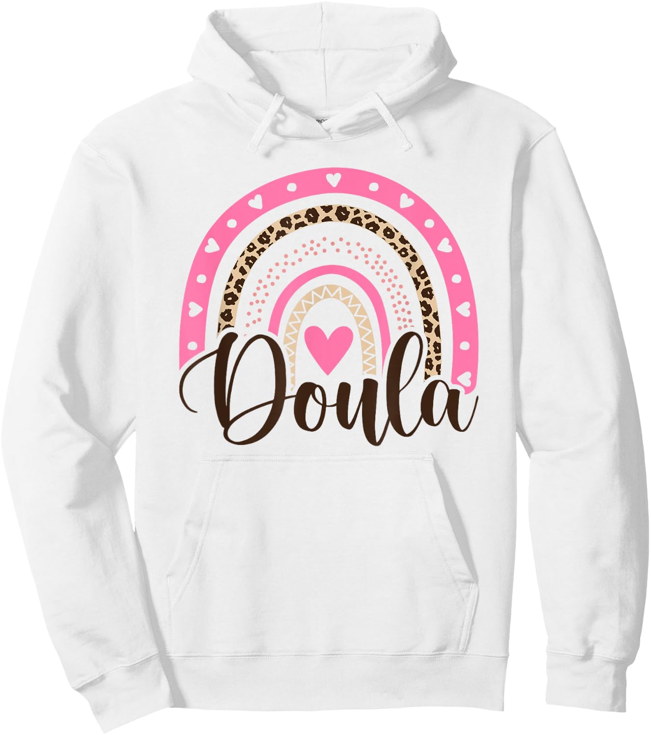 Doula Training Supplies & Midwifery Nurse C.o. Doula Bohemian Rainbow, Doula Hoodie - Hoodie | White