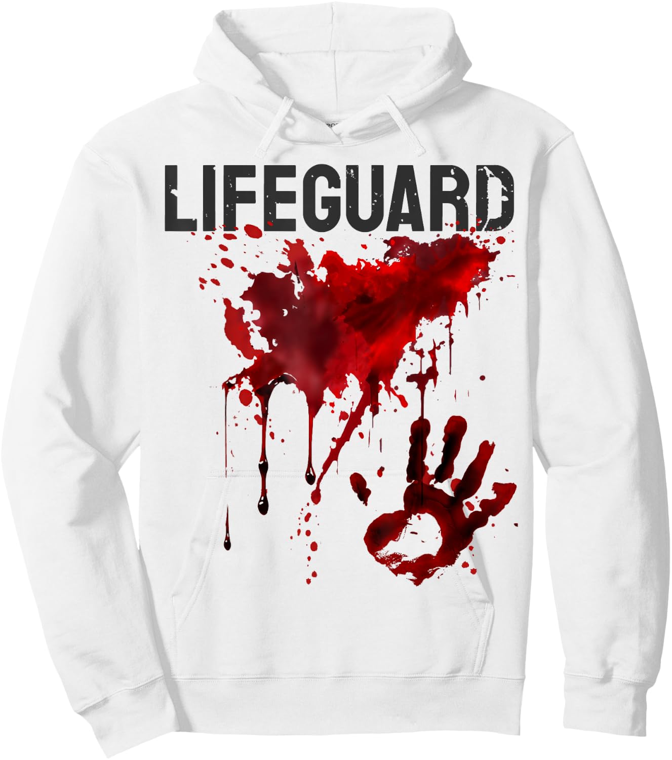 Lifeguard Shirt Blood Splatter Nurse Halloween Hoodie - Hoodie | White