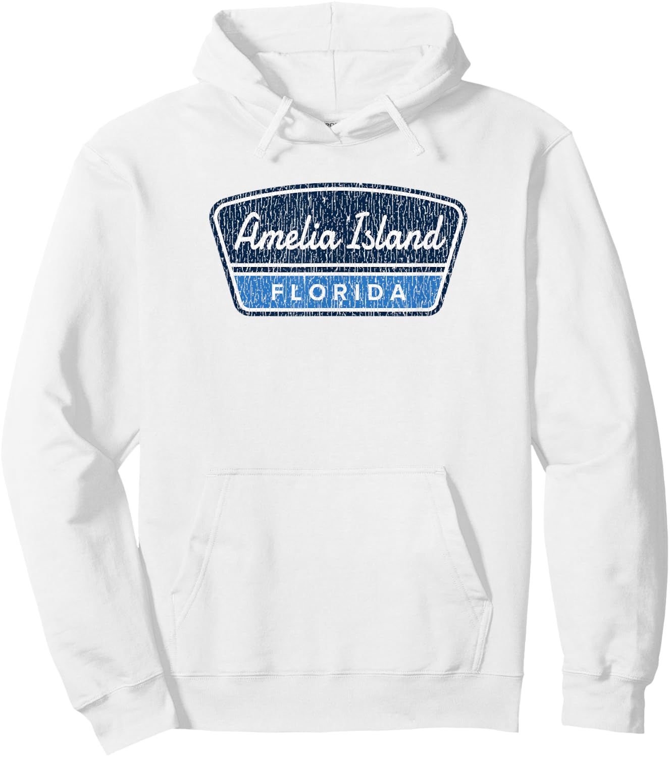 Vintage Amelia Island Florida Souvenir Retro Preppy Graphic Hoodie - Hoodie | White