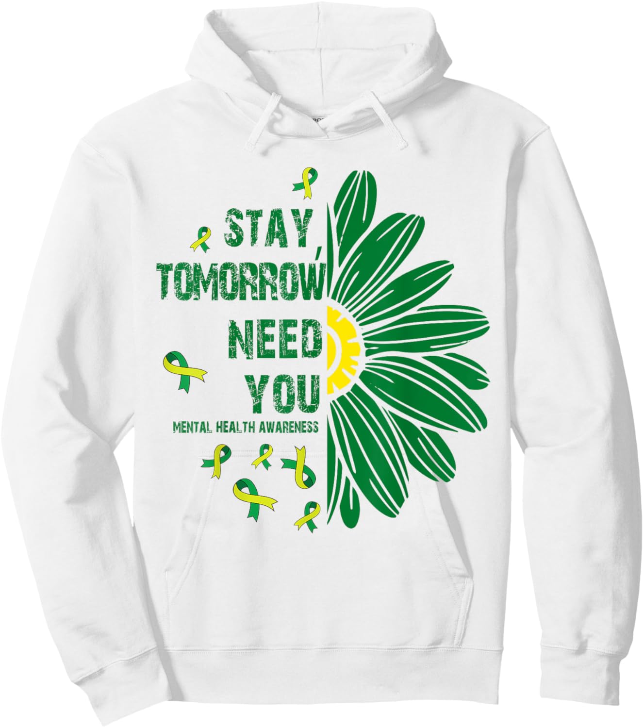 Stay, Tomorrow Need You Mental Health Awareness Women Hoodie - Hoodie | White