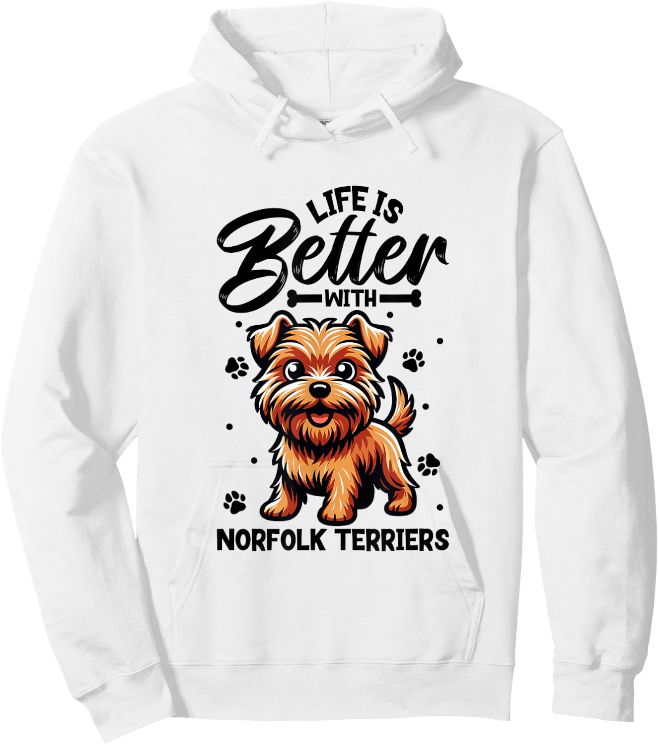Best life with Norfolk Terrier Hoodie - Hoodie | White