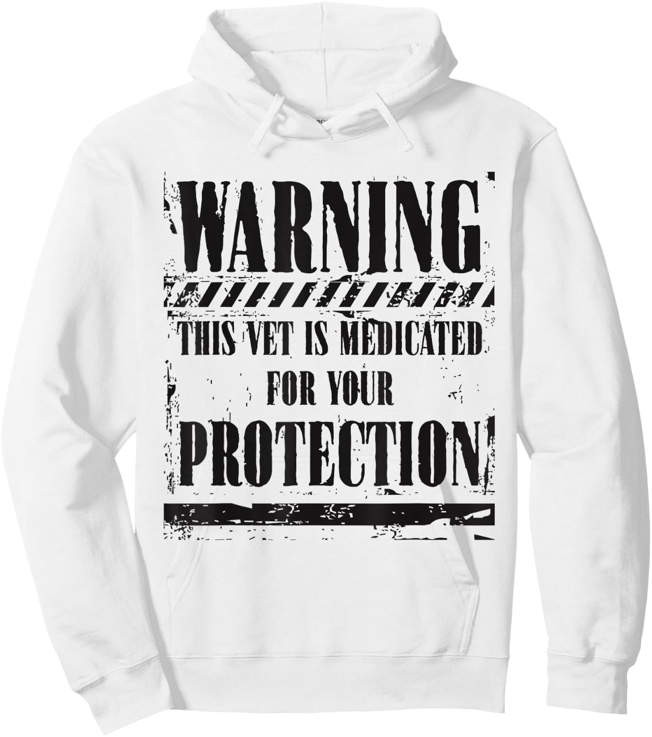 Patriotic Veteran This Vet Is Medicated For Your Protection Hoodie - Hoodie | White