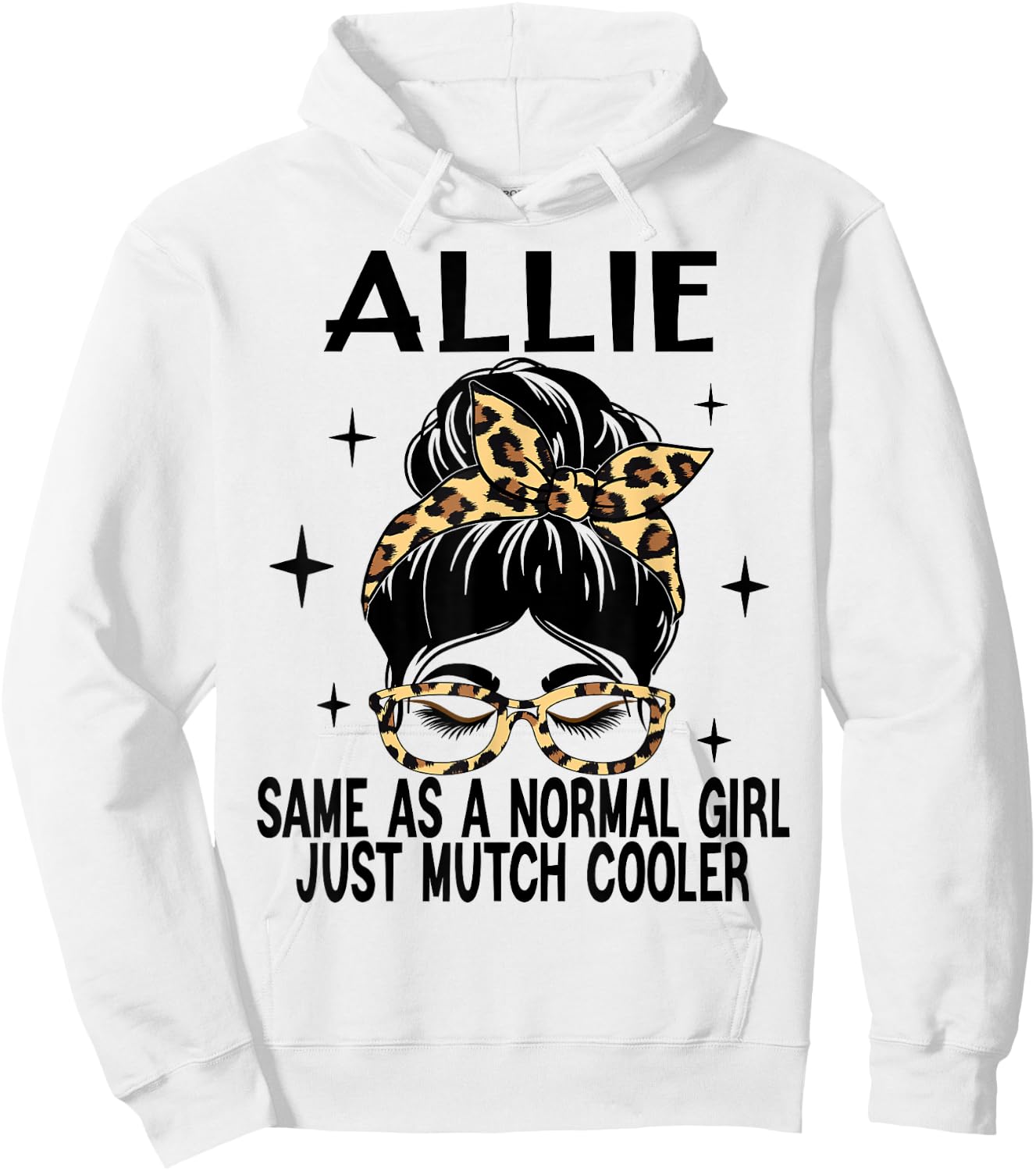 SwiftStyle Apparel ALLIE Costume Cute Definition Personalized Name ALLIE Hoodie - Hoodie | White