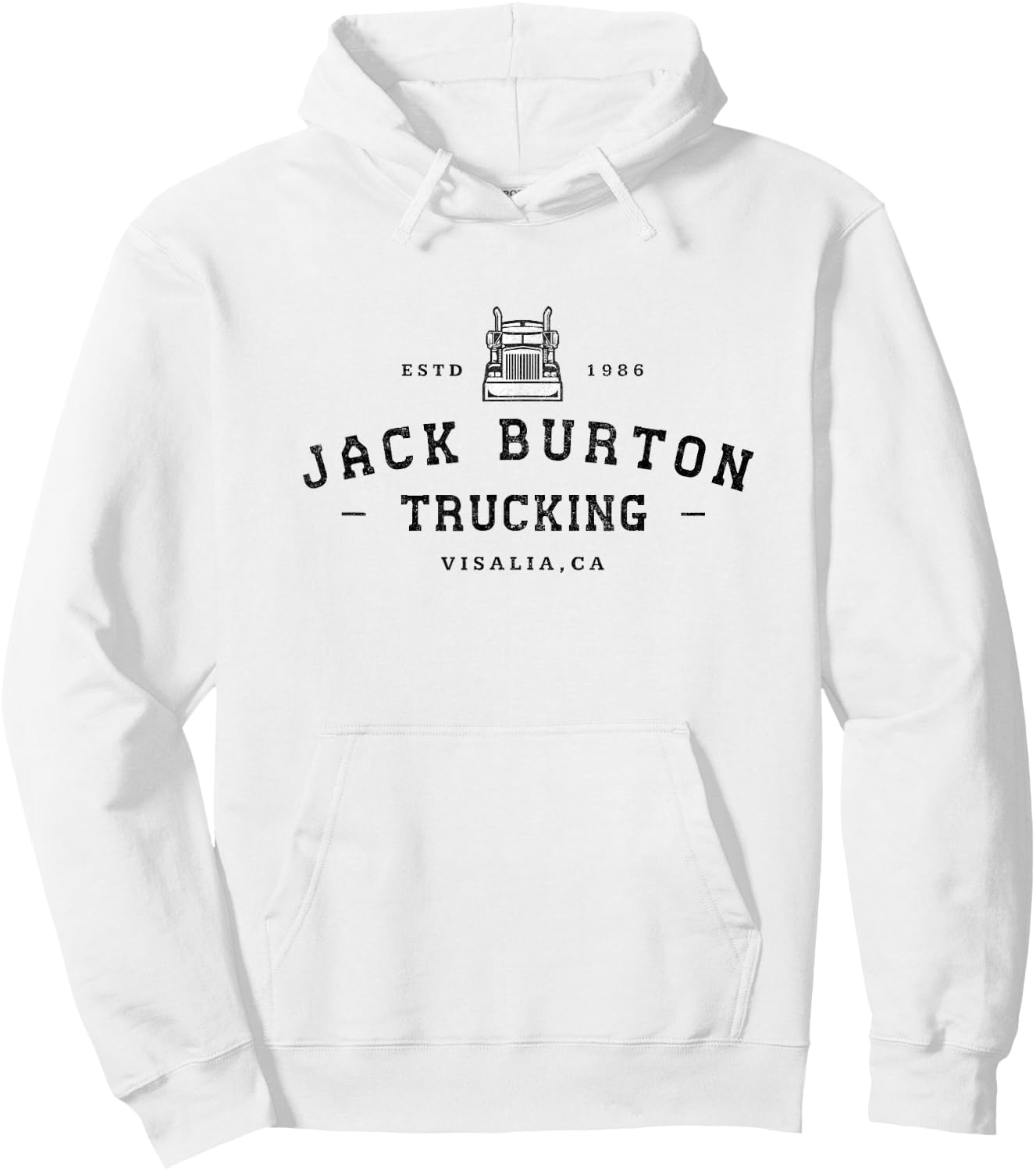 Jack Burton Trucking - Visalia, CA - Est. 1986 Hoodie - Hoodie | White