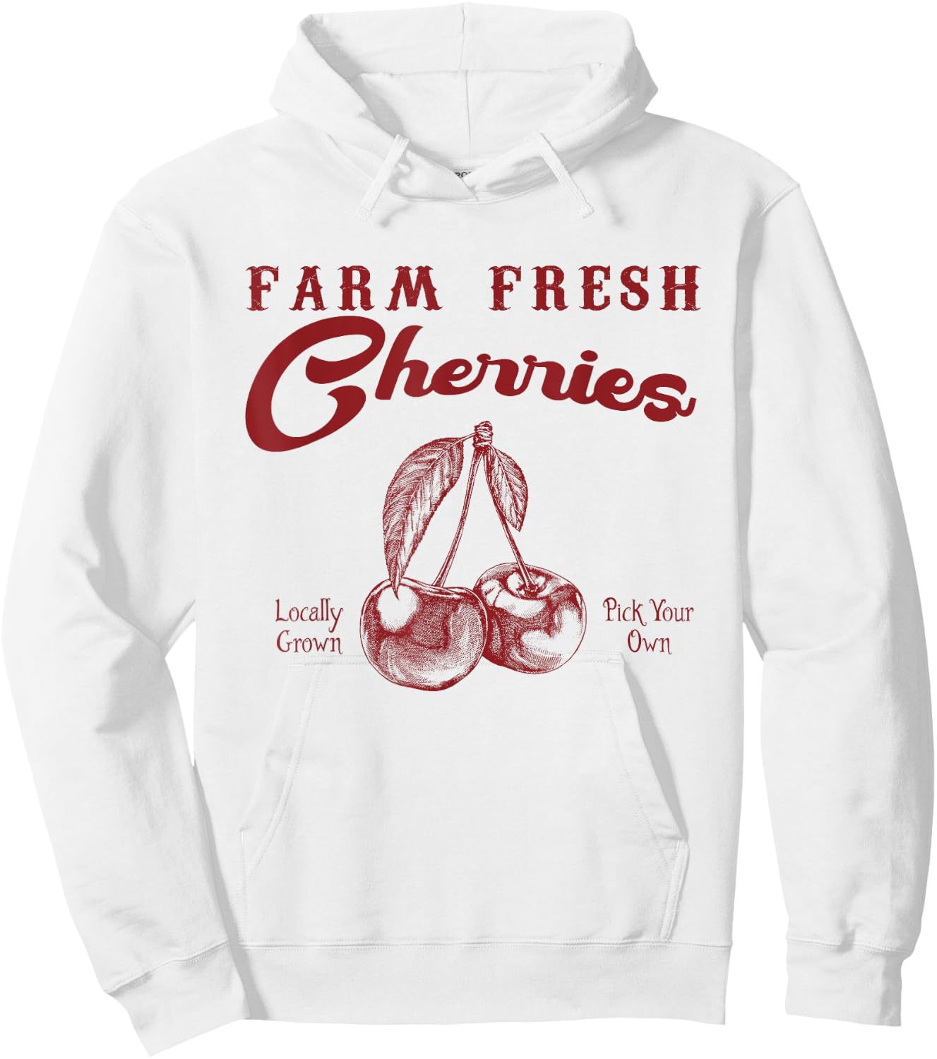 Farm Fresh Cherries Hoodie - Hoodie | White