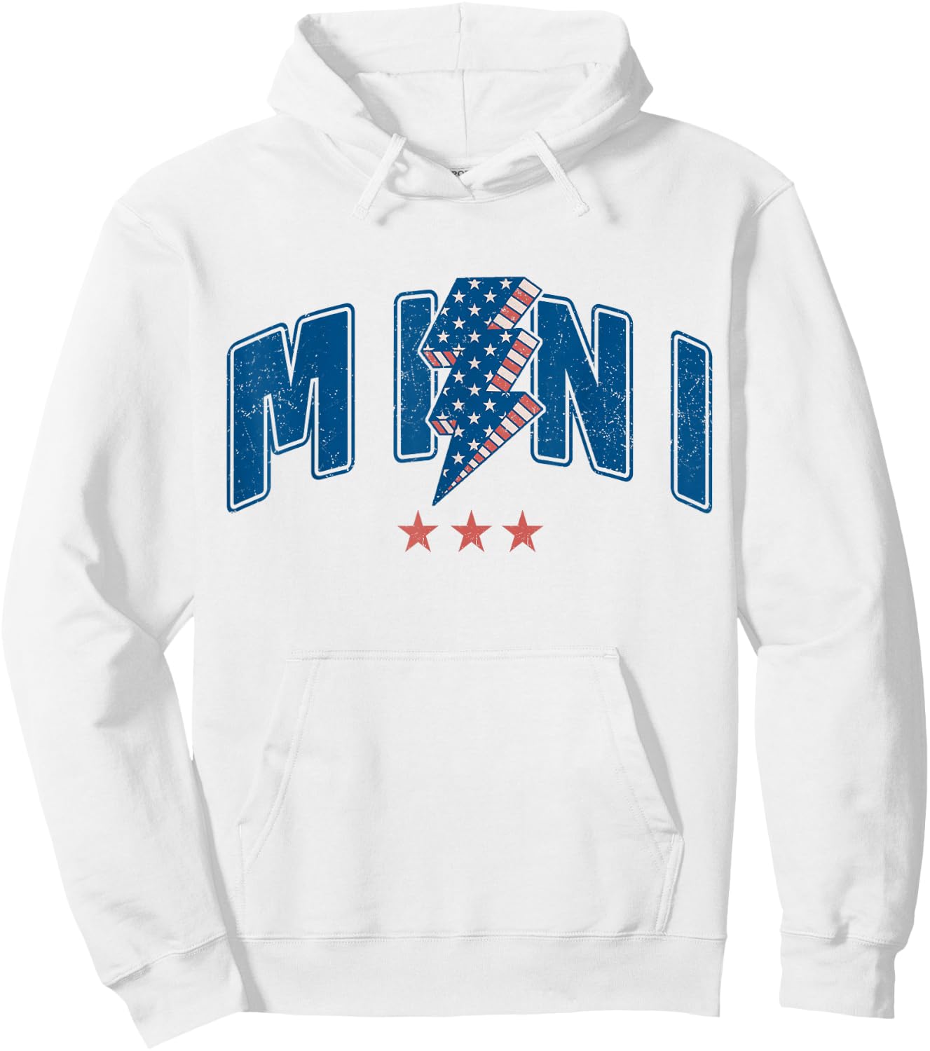 American Mama and Mini Matching 4th of July USA Flag Retro Hoodie - Hoodie | White