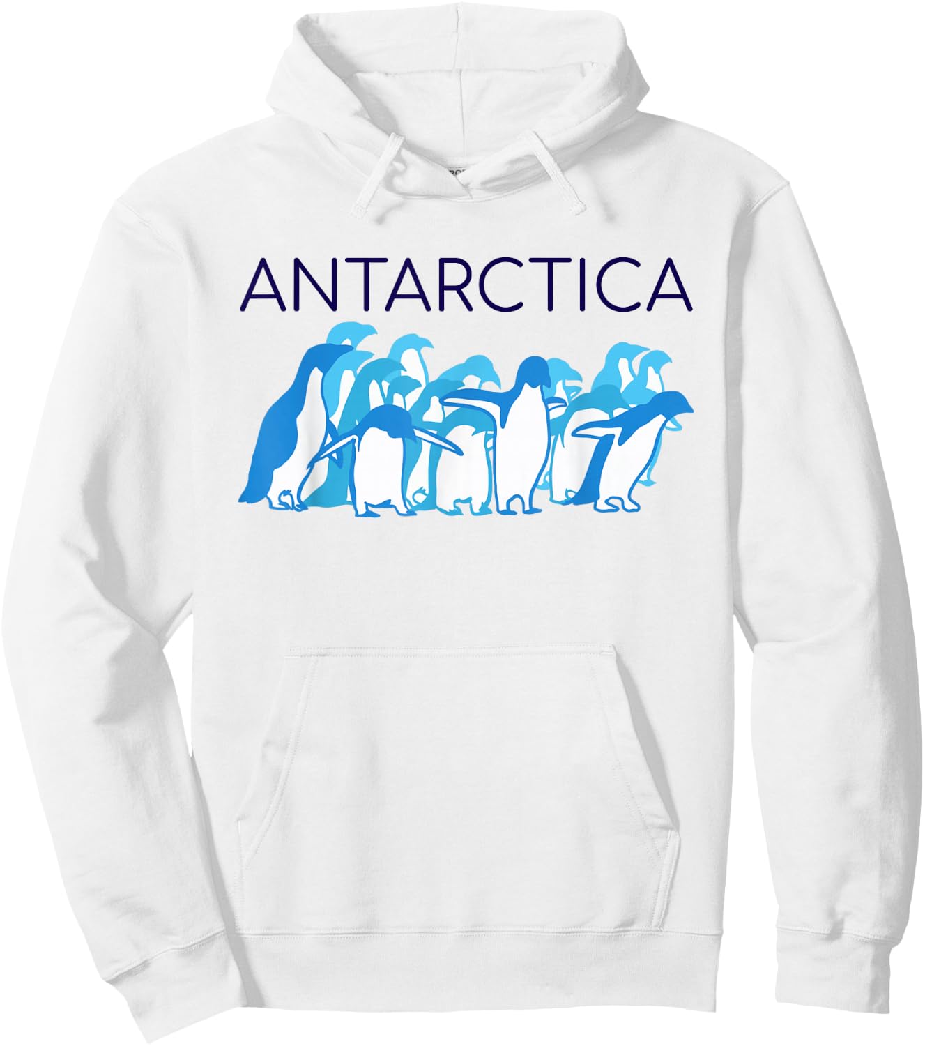 UpTheCreek Antarctica , Men's -Adults, Blue, Short Sleeve, Small Hoodie - Hoodie | White