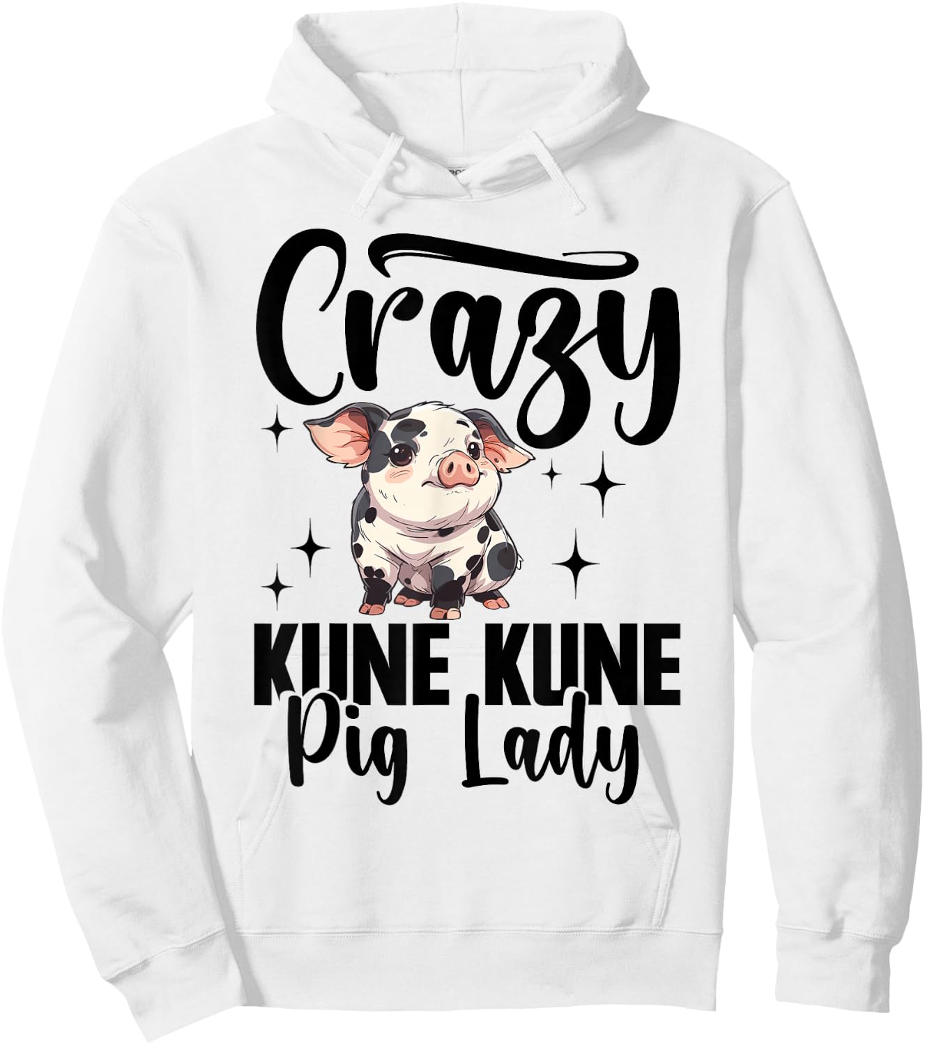 Kune Kune Pig Girl Accessories Kunekune Pig Hoodie - Hoodie | White
