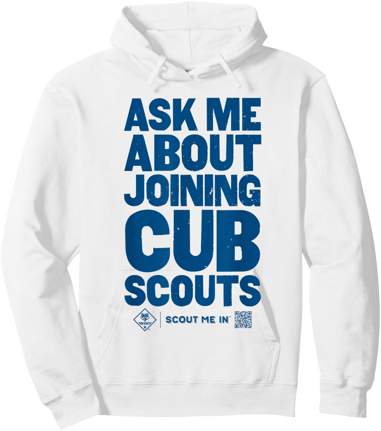 Ask Me About Joining Cub Scouts (Blue) Hoodie - Hoodie | White