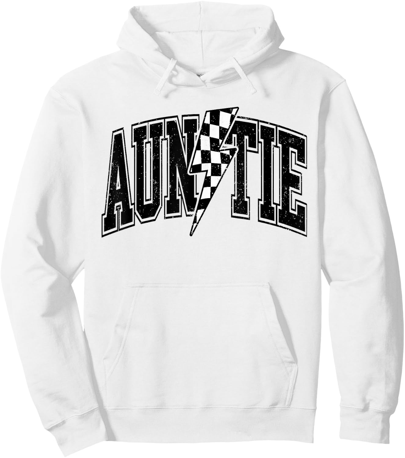 Auntie Racing Car Family Matching Birthday Party Funny Aunt Hoodie - Hoodie | White