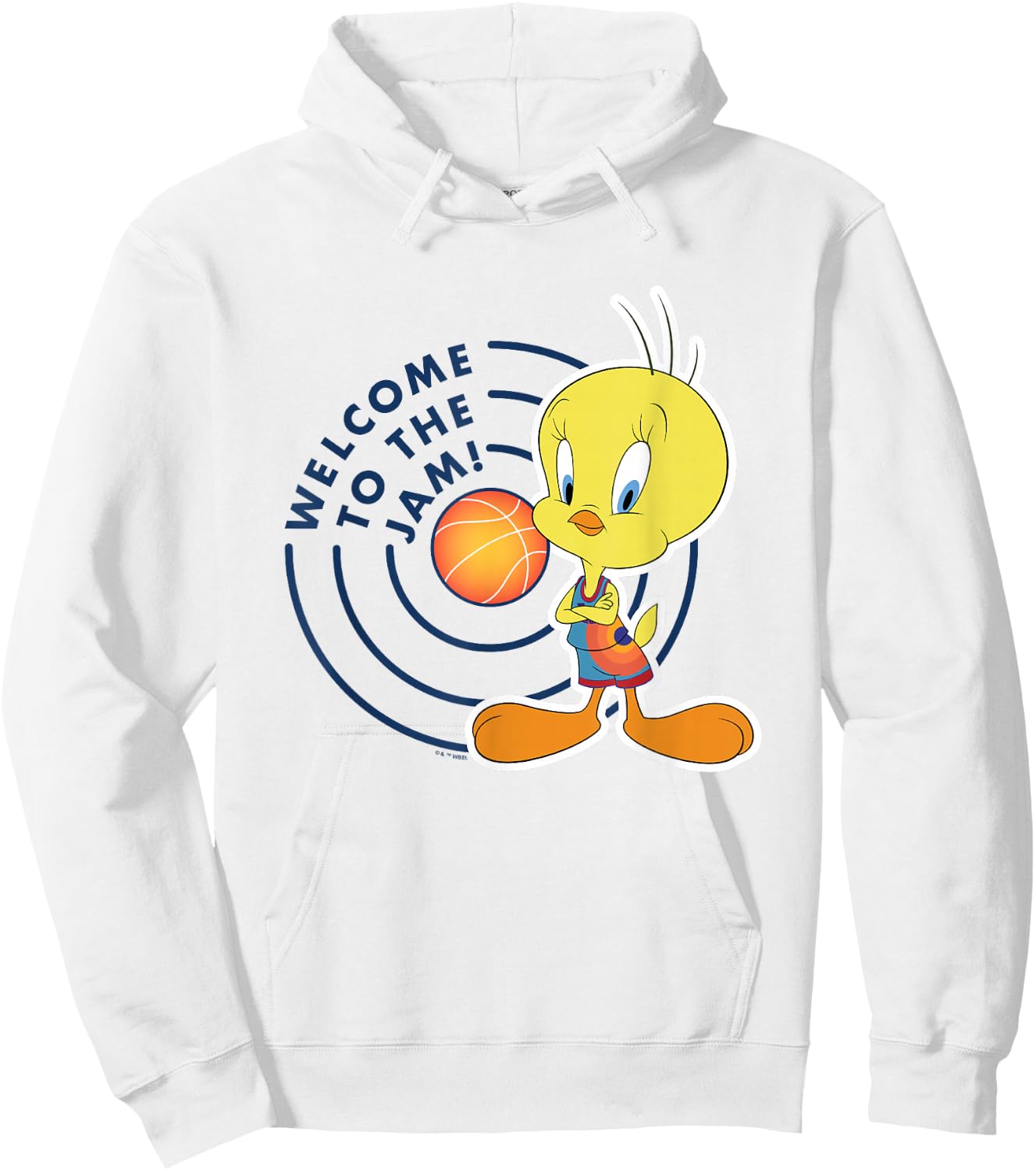 Space Jam 2 Welcome To The Jam Tweety Bird Big Chest Poster Hoodie - Hoodie | White