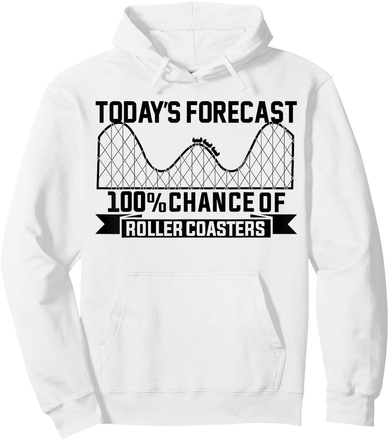 Funny RollerCoaster Vintage Amusement Park Hoodie - Hoodie | White