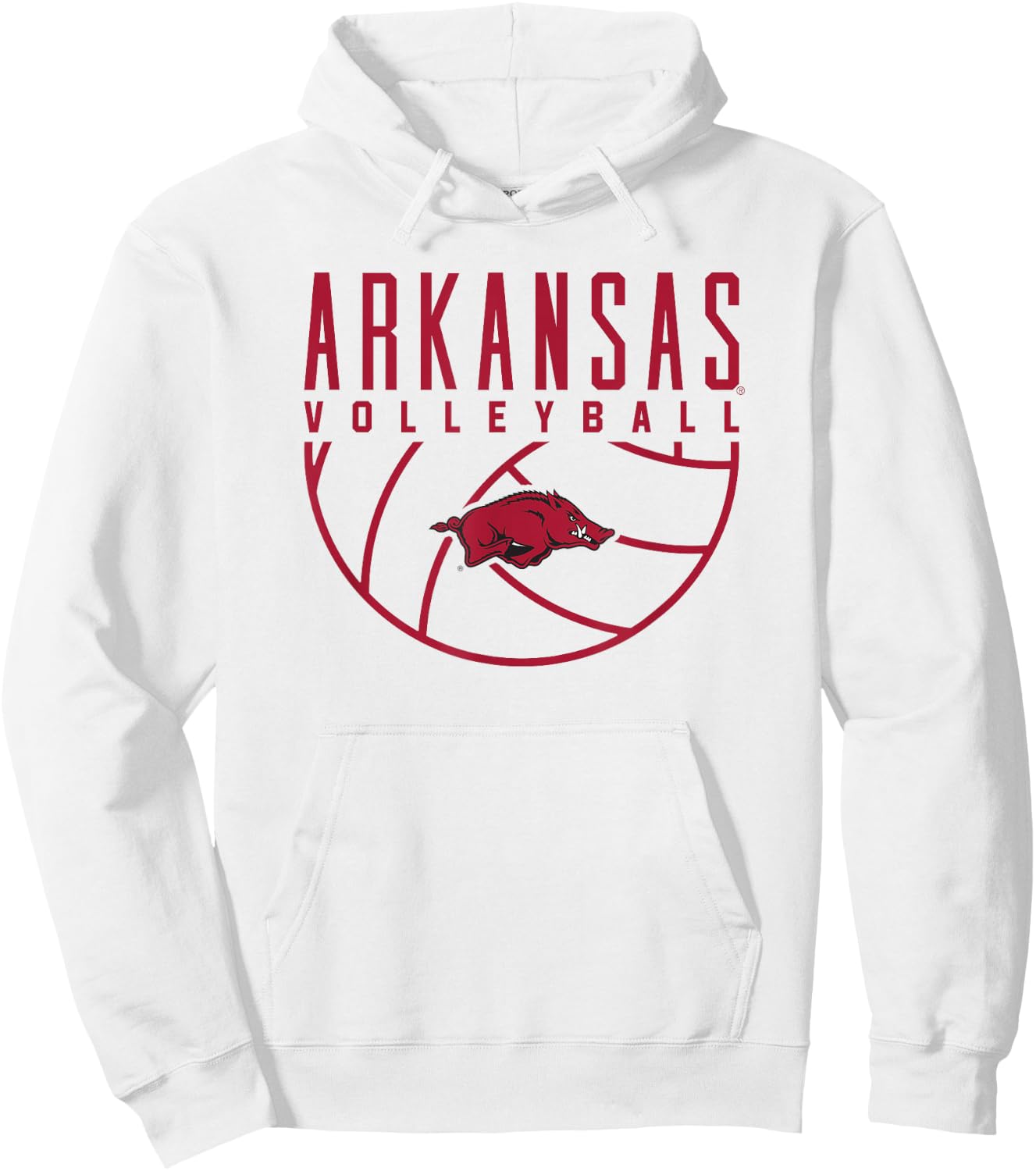 University of Arkansas Razorbacks Volleyball Hoodie - Hoodie | White