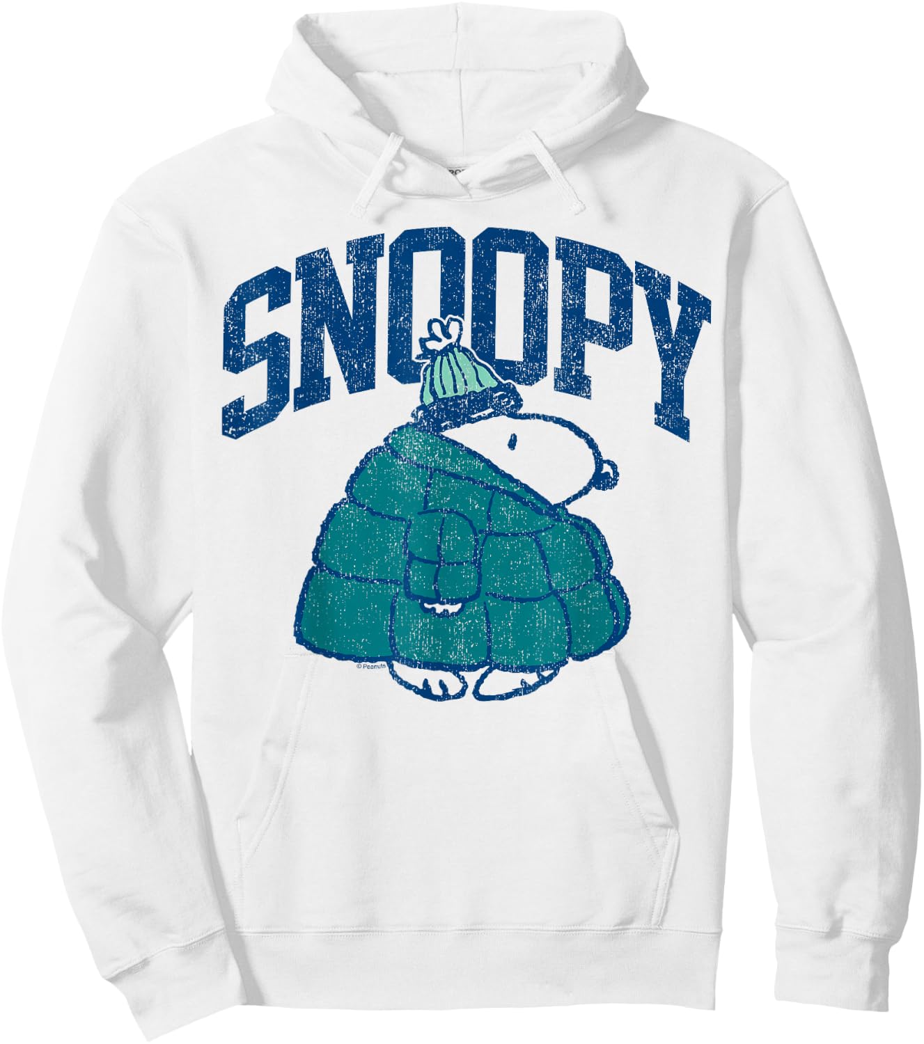 Peanuts -Snoopy Puffer Hoodie - Hoodie | White