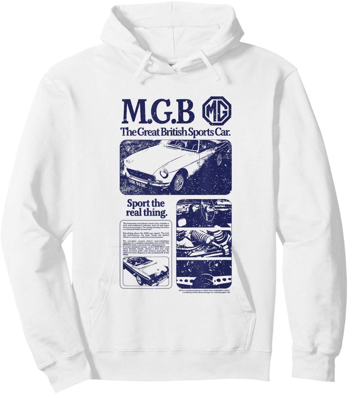 MG MGB Sports Car Promo Ad Hoodie - Hoodie | White