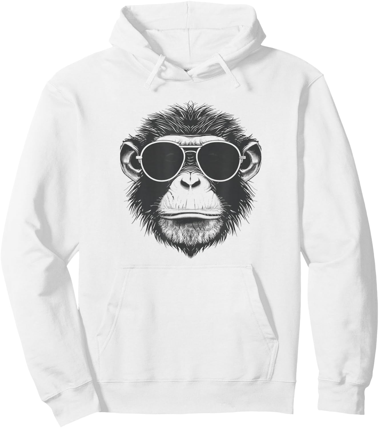 Cute Aviator Monkey Women Girl Boy Funny Animal Hoodie - Hoodie | White