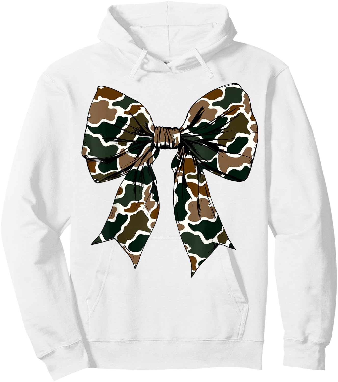 Camo Coquette Bow Duck Hunt Duck Hunting Women Girls Kids Hoodie - Hoodie | White