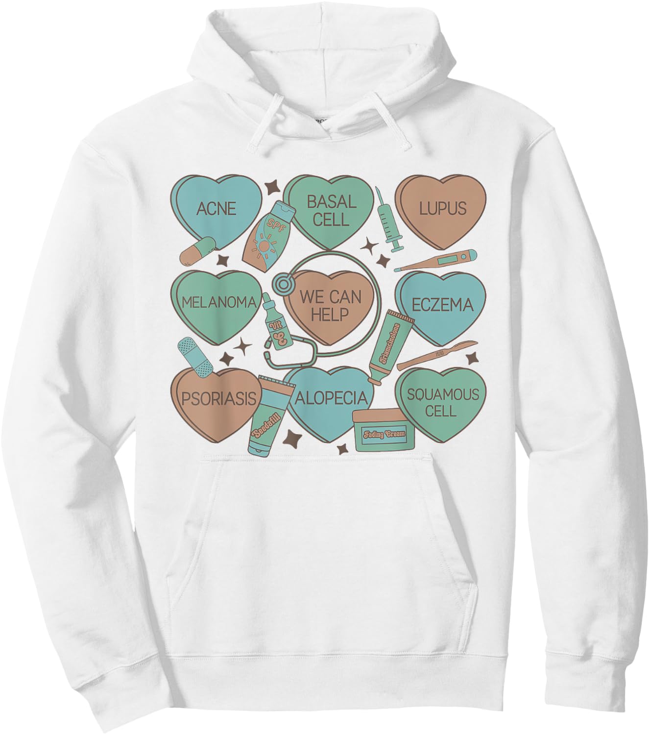 Dermatology Nurse Derm Nurse Summer Nurse Dermatologist Men Women Hoodie - Hoodie | White