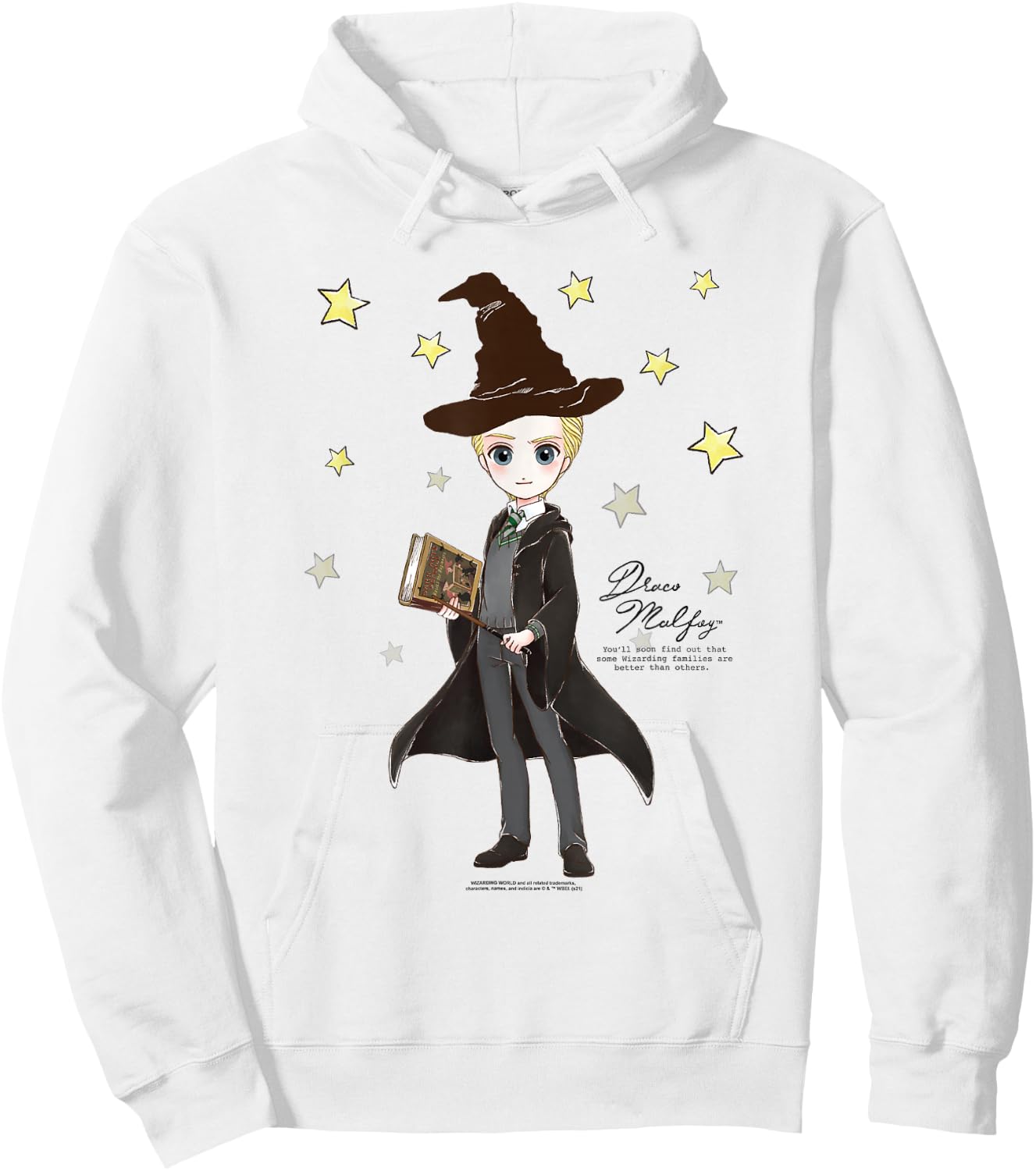 Harry Potter Draco Malfoy Quote and Stars Hoodie - Hoodie | White