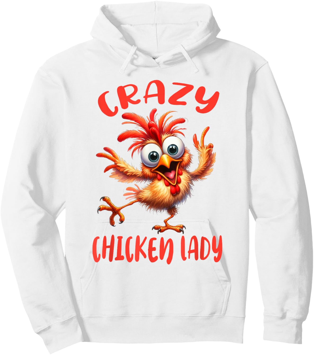 Crazy Chicken Lady Stress Anxiety Farmers Wife Farm Eggs Hoodie - Hoodie | White