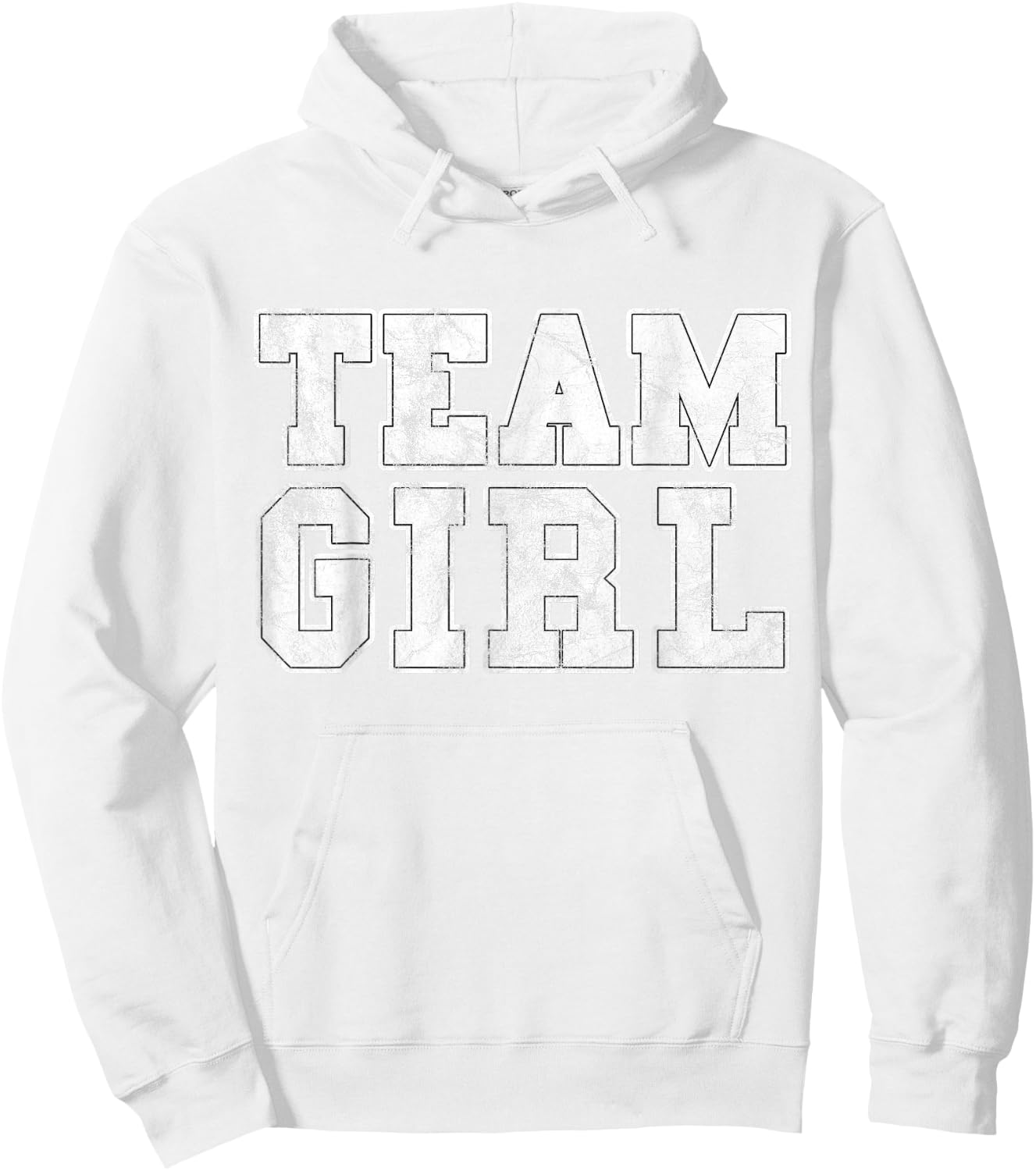 Team Girl Pink Gender Reveal Baby Shower Hoodie - Hoodie | White