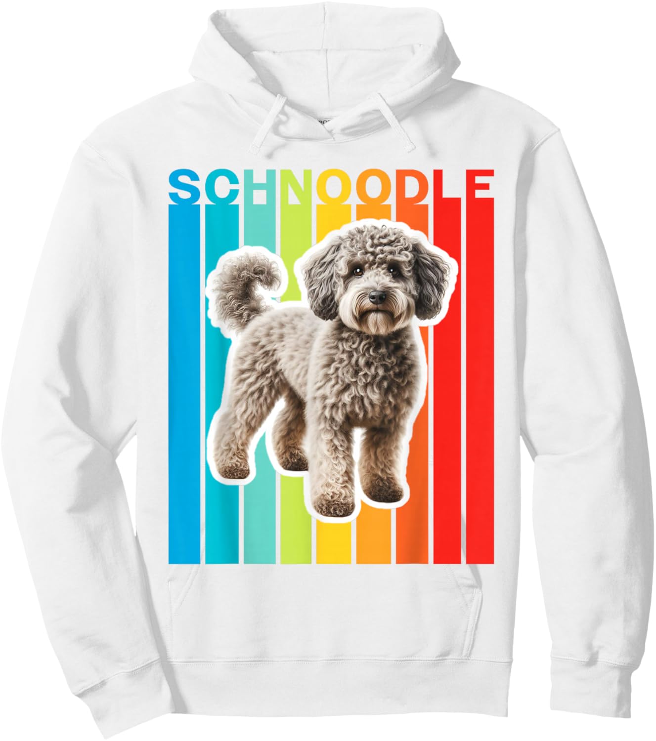 Colorful Schnoodle Hoodie - Hoodie | White
