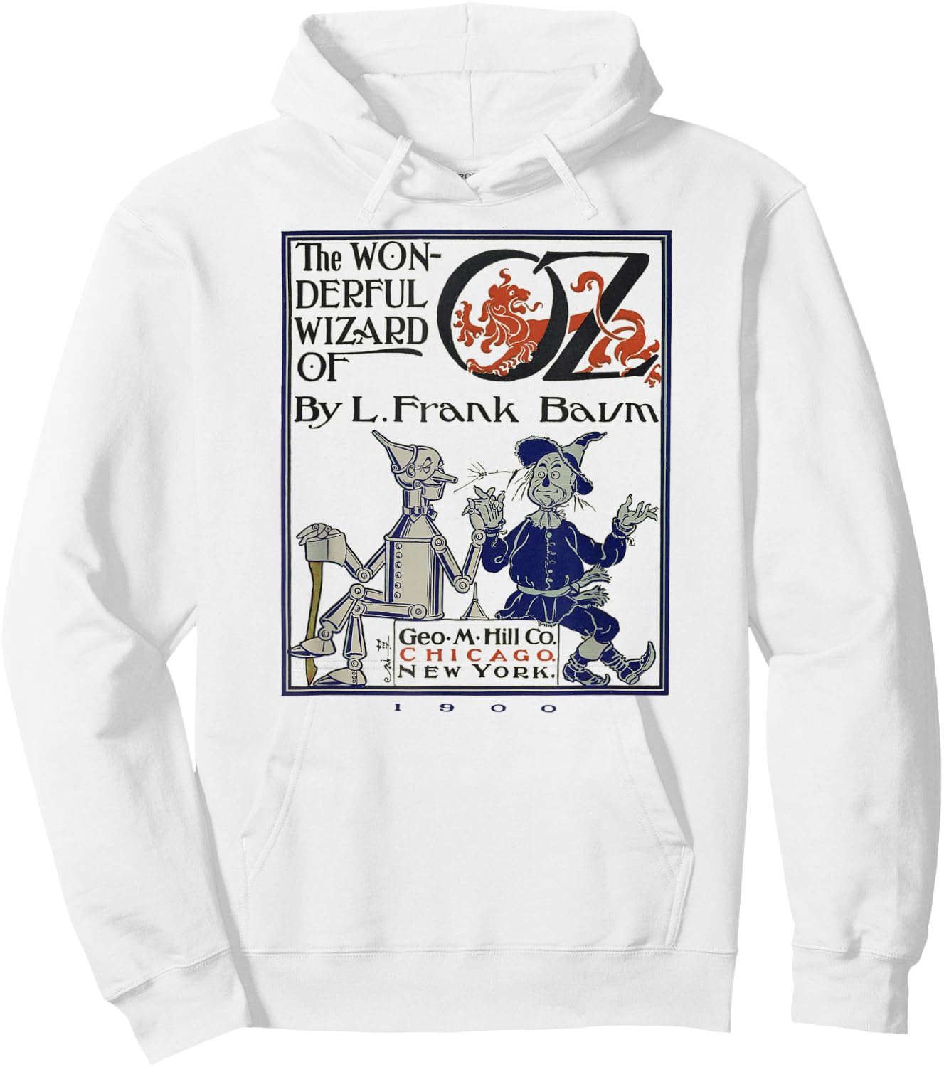 Wizard of OZ Gifts-Oz Tin Man Scarecrow Wizard of OZ Book Hoodie - Hoodie | White
