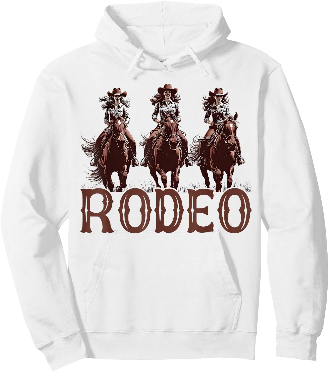 Rodeo Cowgirl Southern Western Girl Country Rodeo Texas Hoodie - Hoodie | White