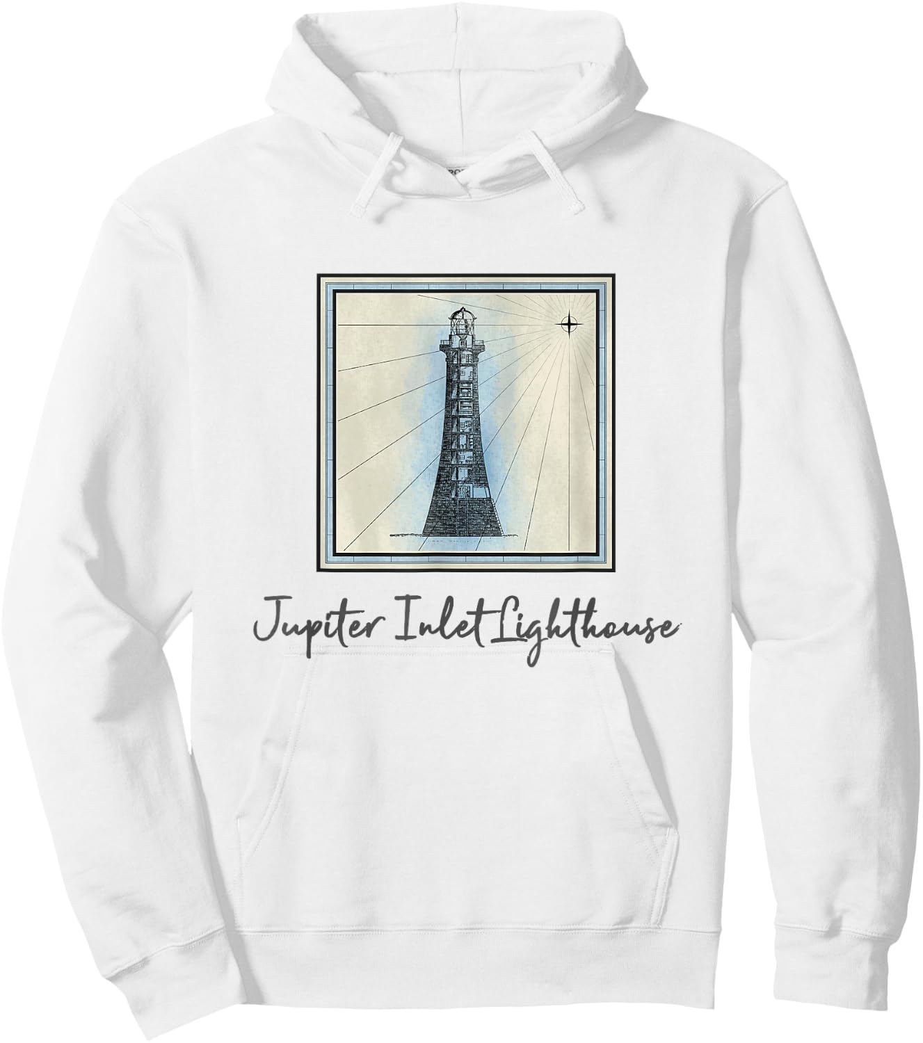 Jupiter Inlet Lighthouse Florida Maritime Nautical History Hoodie - Hoodie | White