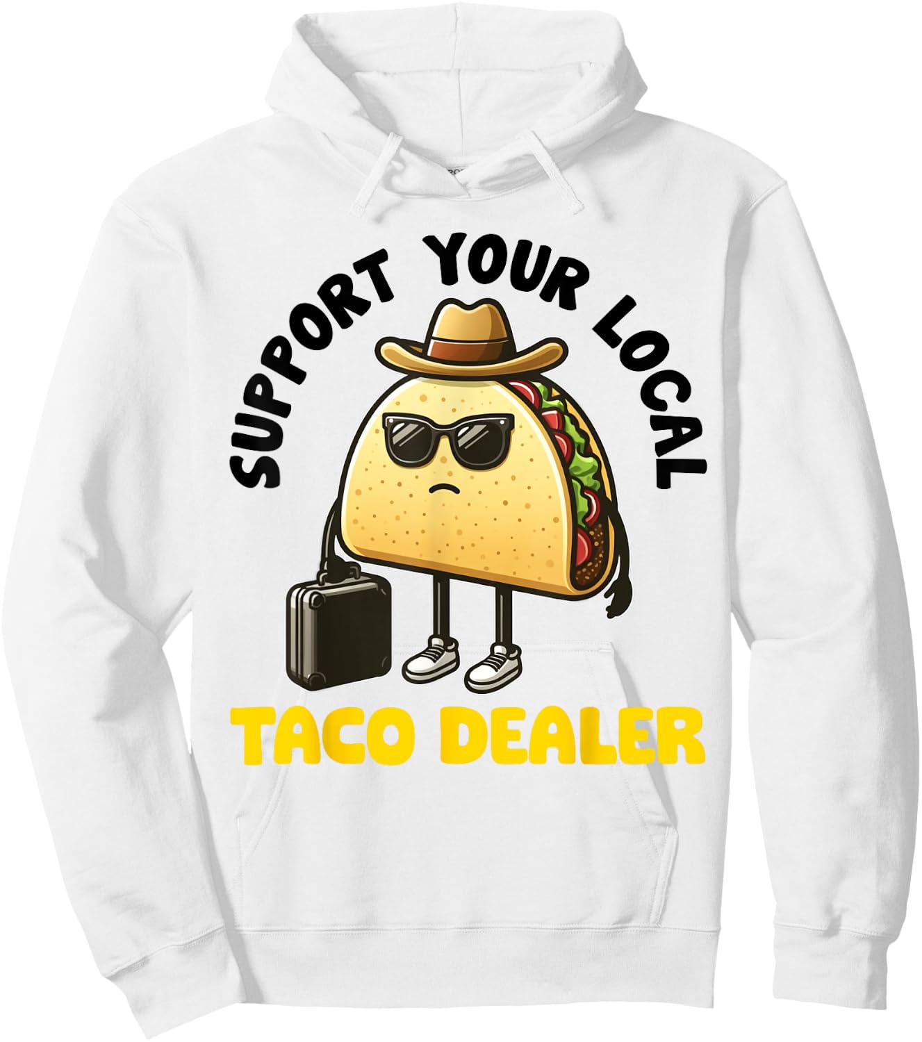 Taco Women Boy Girl Funny Mexican Food Tacos Dealer Hoodie - Hoodie | White