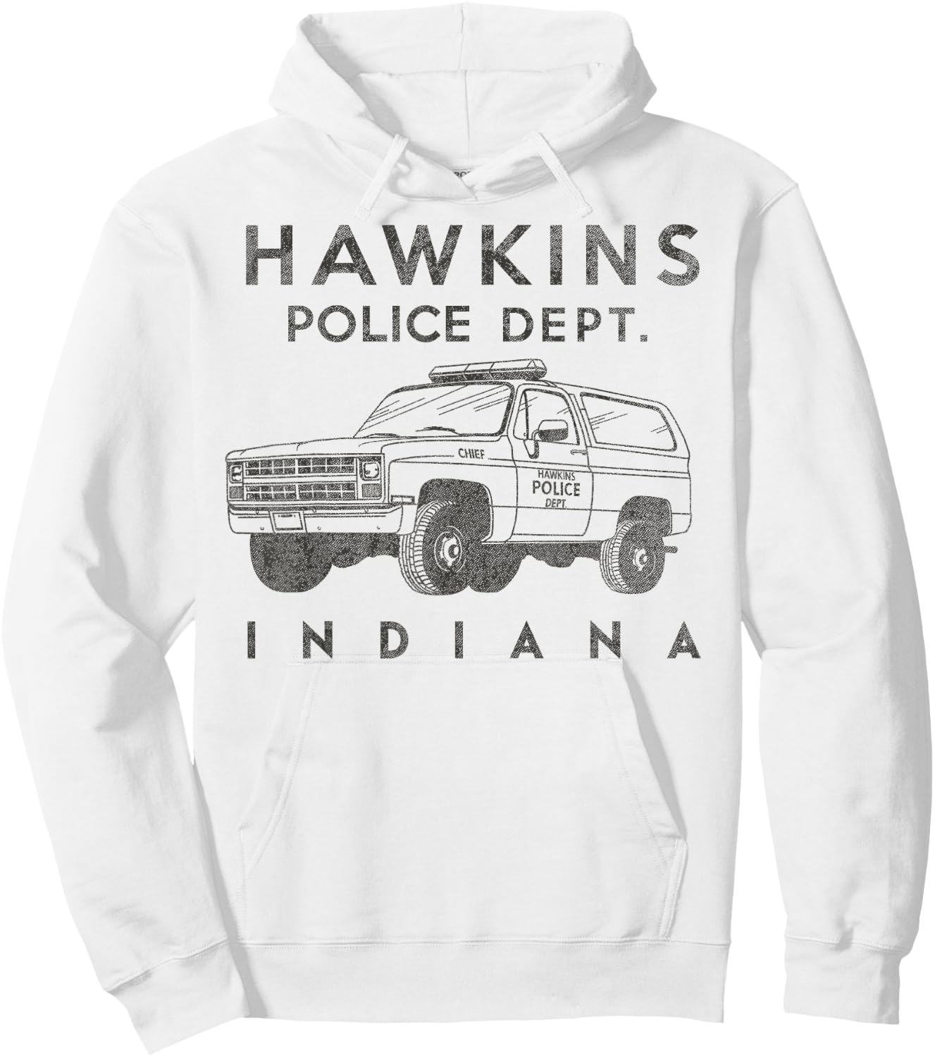 Netflix Stranger Things Hawkins Police Dept. Indiana Hoodie - Hoodie | White