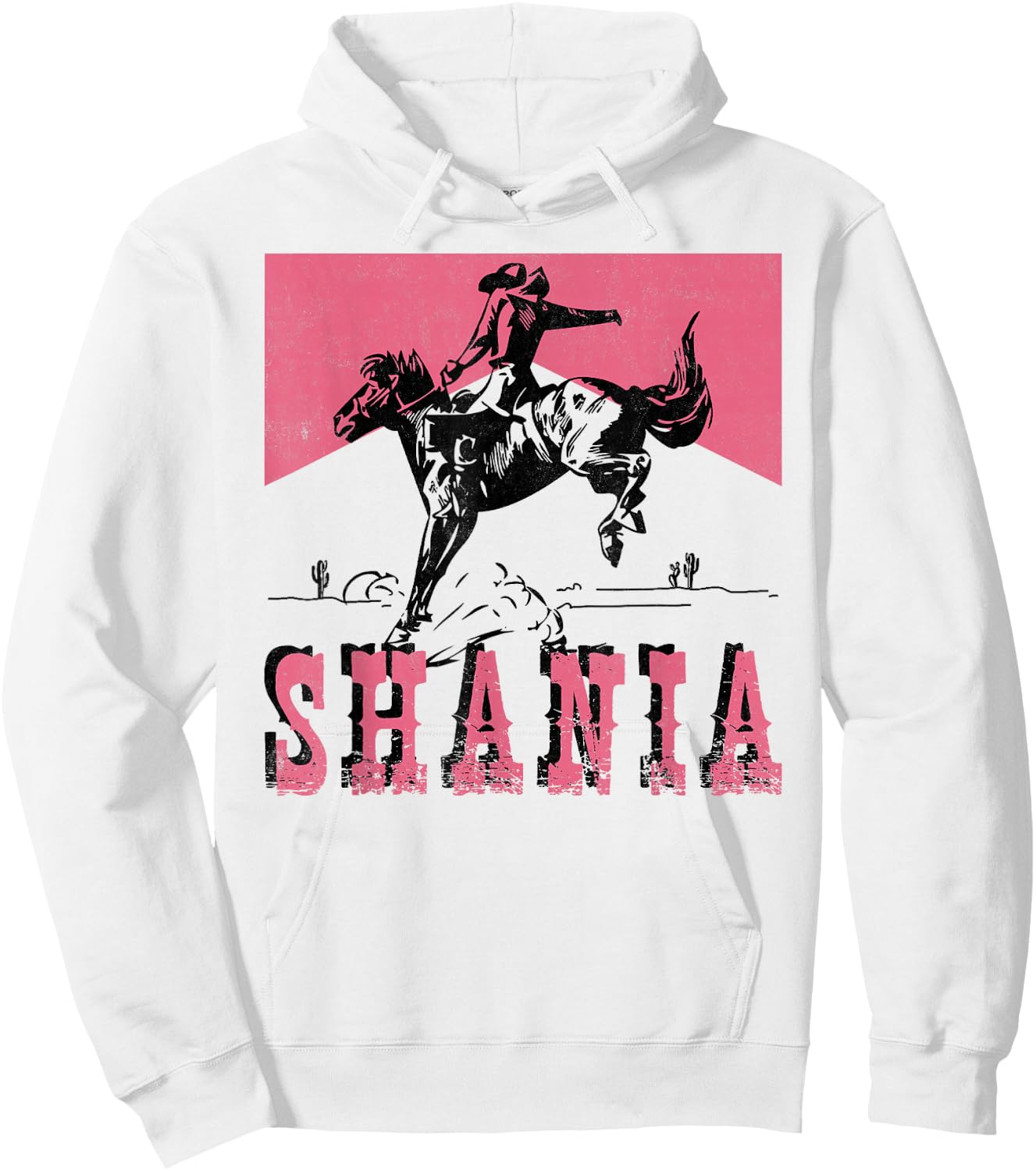 Vintage Shania Name Personalized Women Kids Hoodie - Hoodie | White