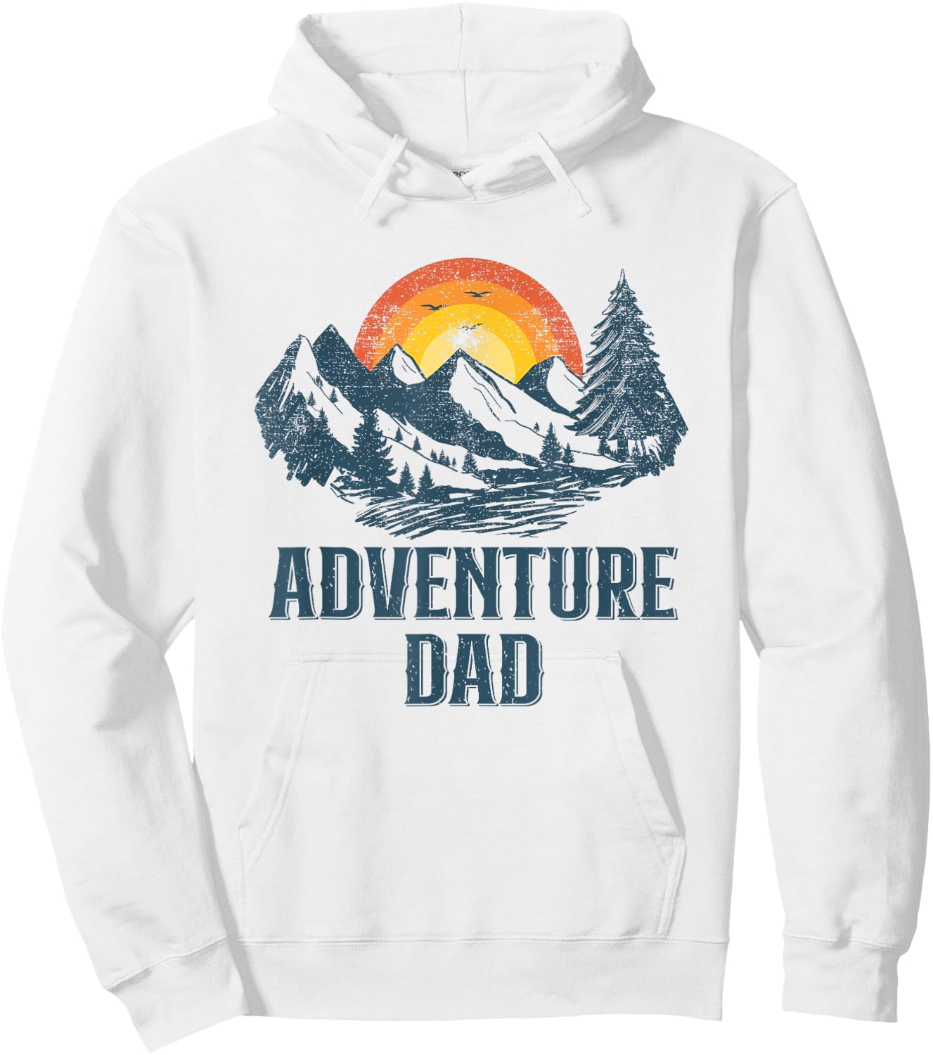 Adventure Dad Hiking Father Hoodie - Hoodie | White