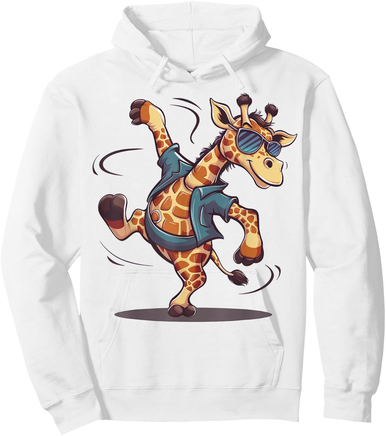 Cute Dancing Giraffe Sunglasses Giraffe Lover Boys Girls Hoodie - Hoodie | White