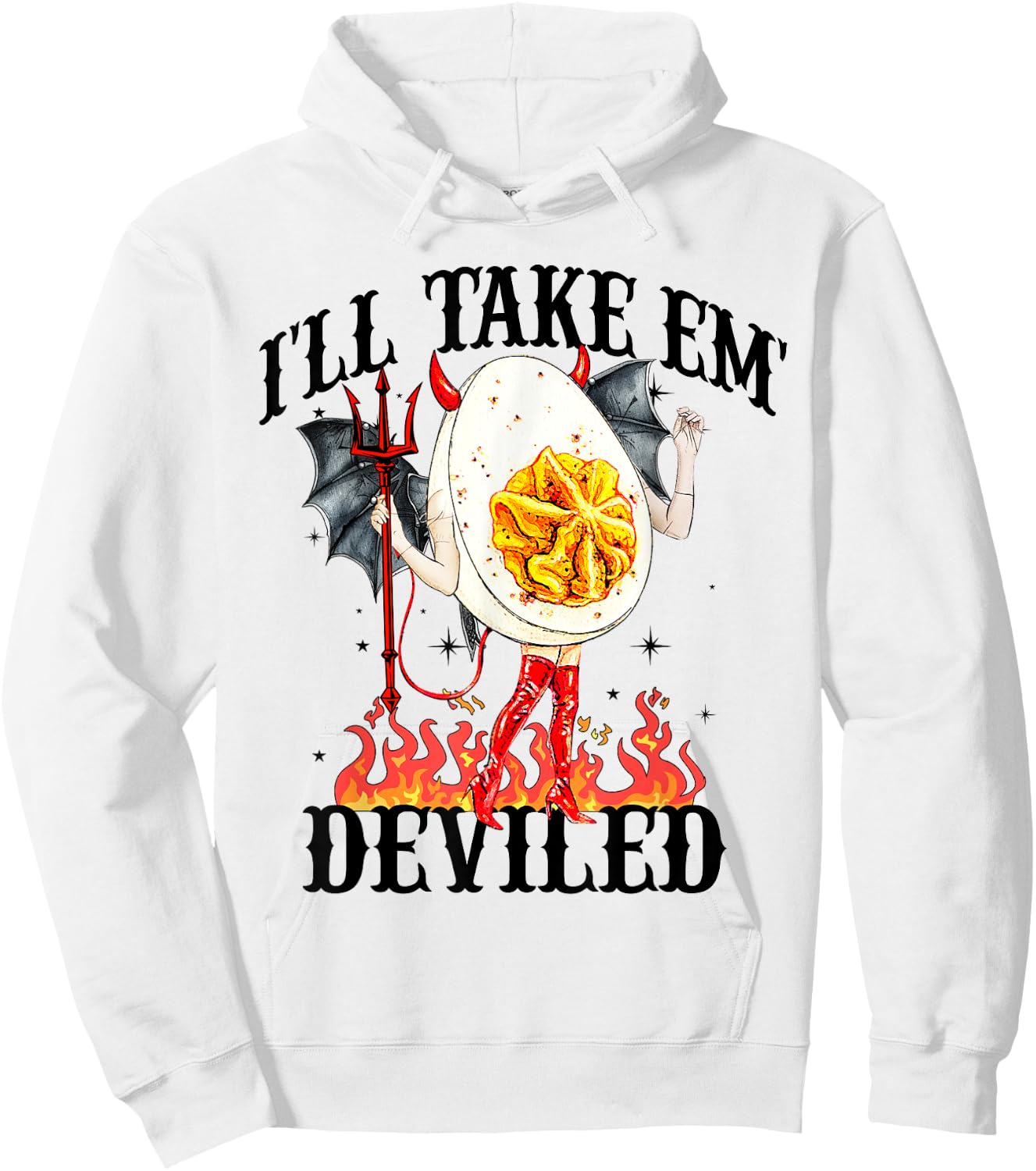 I'll Take Em' Funny Thanksgiving Dinner Deviled Egg Lover Hoodie - Hoodie | White