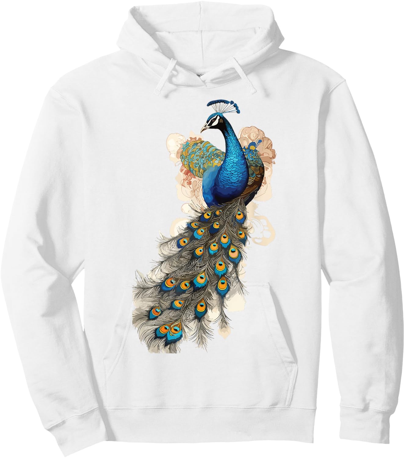Peacock Feather Peahen Bird Animal Peacocks Lover Hoodie - Hoodie | White