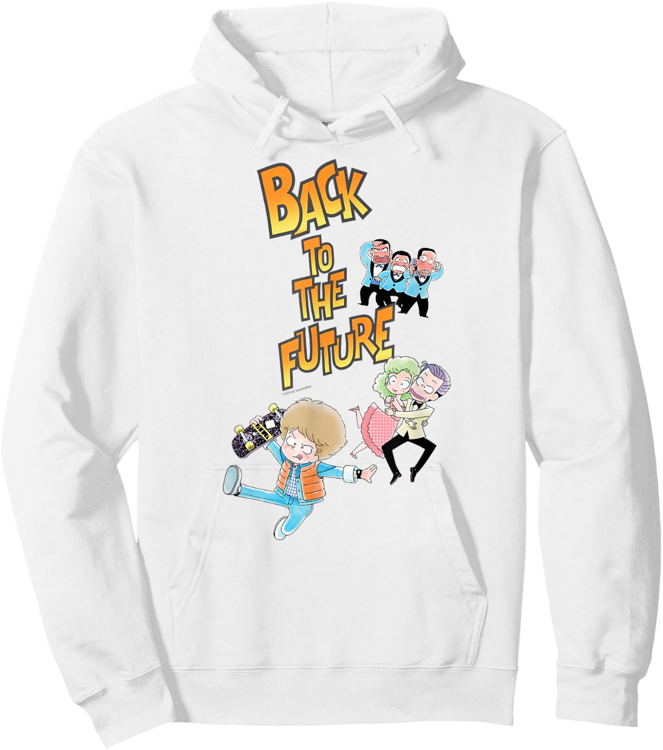 Back to the Future Anime Style Hoodie - Hoodie | White